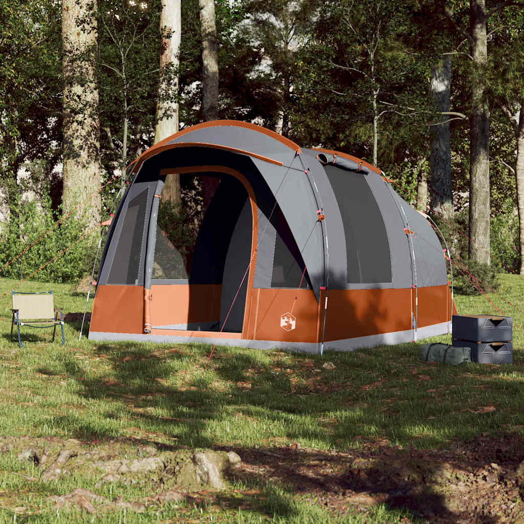 Tente tunnel Vidaxx 3 personnes imperméable gris et orange