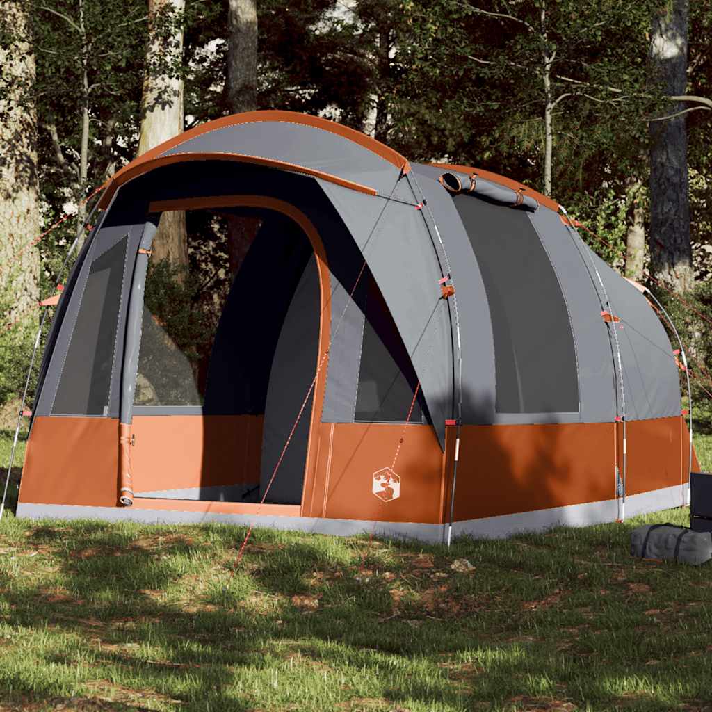 Tente tunnel Vidaxx 3 personnes imperméable gris et orange