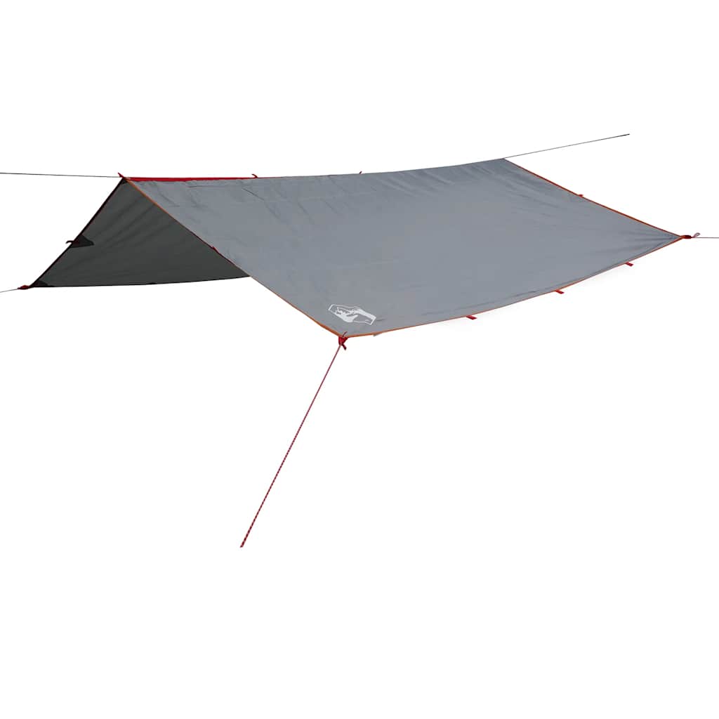 Vidaxl Camping Canvas étanche 300x294 cm gris et orange