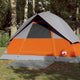 Vidaxl dome tente 3 personnes étanche gris et orange