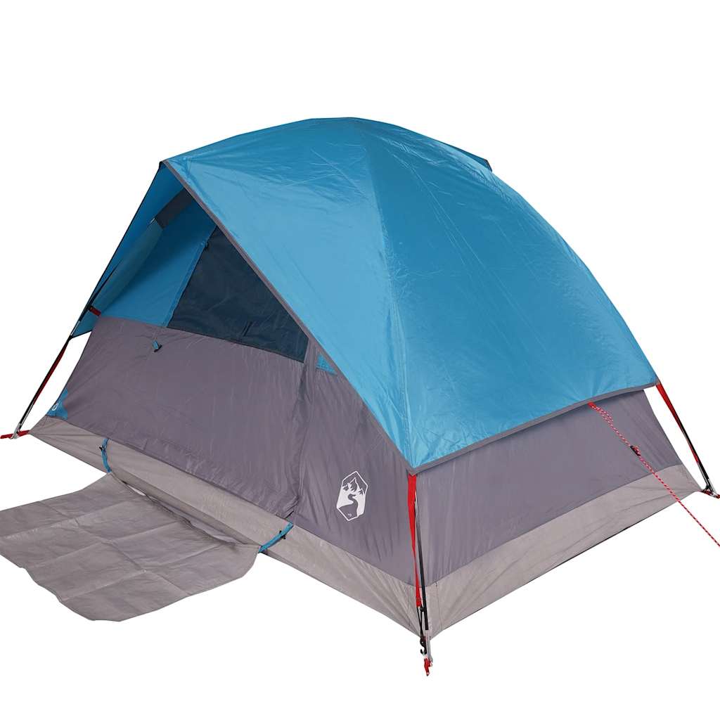 Vidaxl dome tente 4 personnes imperméables bleu