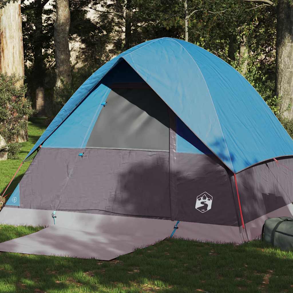 Vidaxl dome tente 4 personnes imperméables bleu