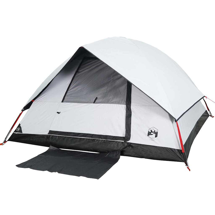 Vidaxl dome tente 4 personnes imperméables tissu damnant blanc
