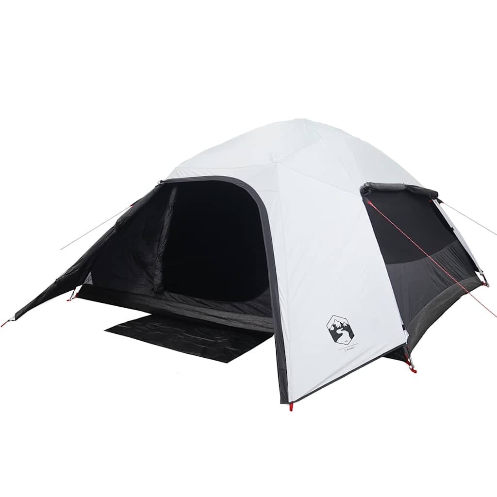 Vidaxl dome tente 4 personnes imperméables tissu damnant blanc