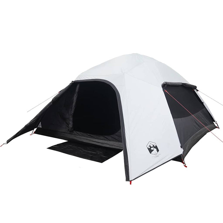 Vidaxl dome tente 4 personnes imperméables tissu damnant blanc