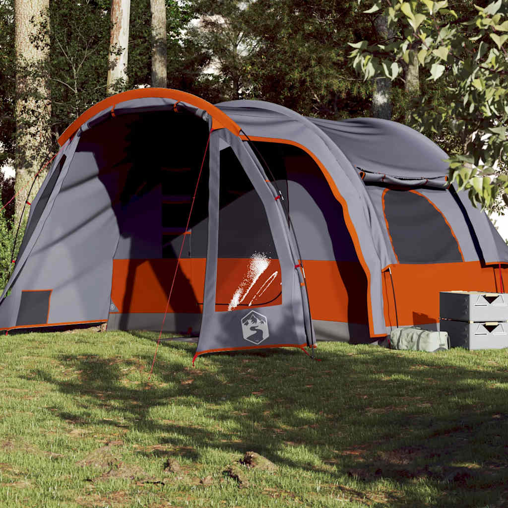 Tente de camping VidaXL 6 personnes imperméable gris