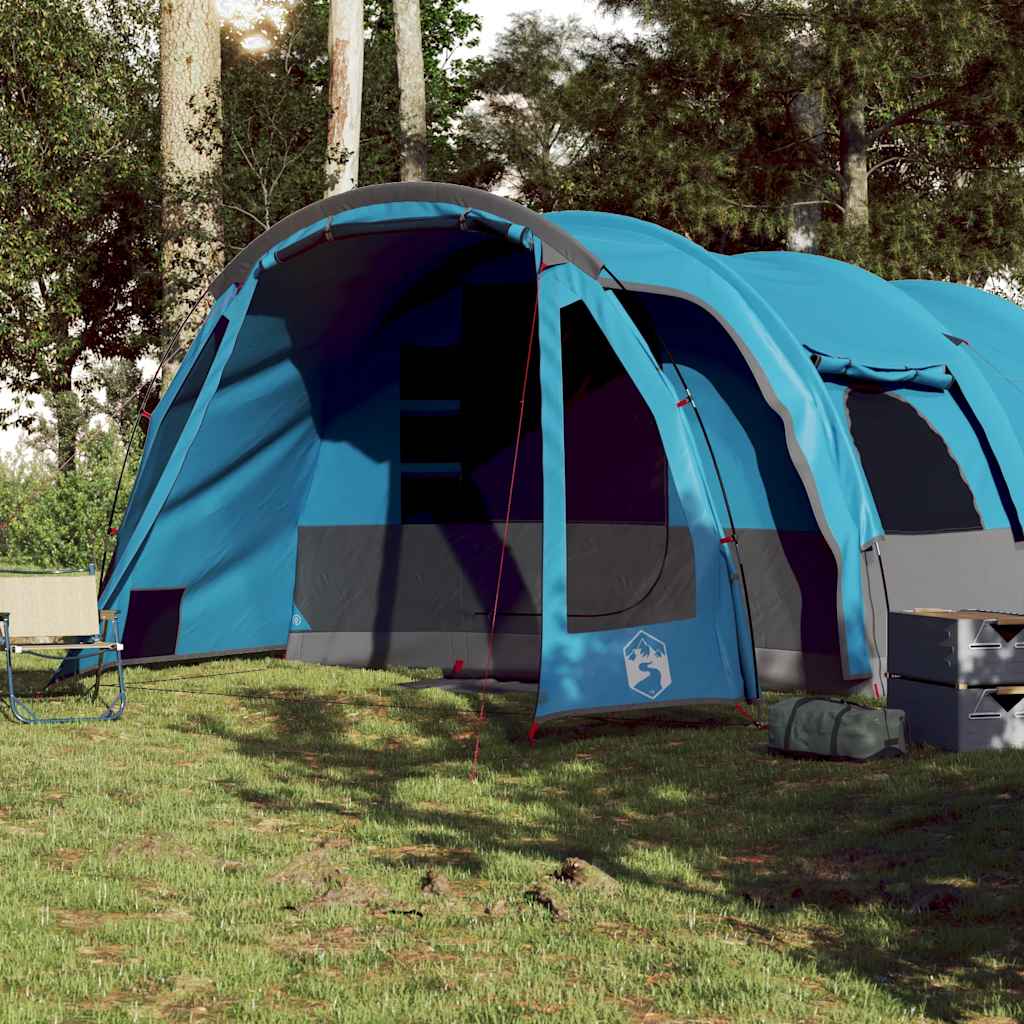 Tente de tunnel Vidaxl pour la famille 8 personnes imperméables bleu