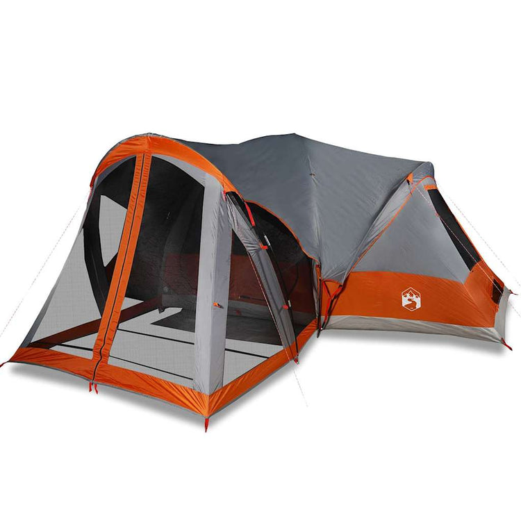 Tente tipi Vidaxl pour famille 8 personnes imperméable gris et orange