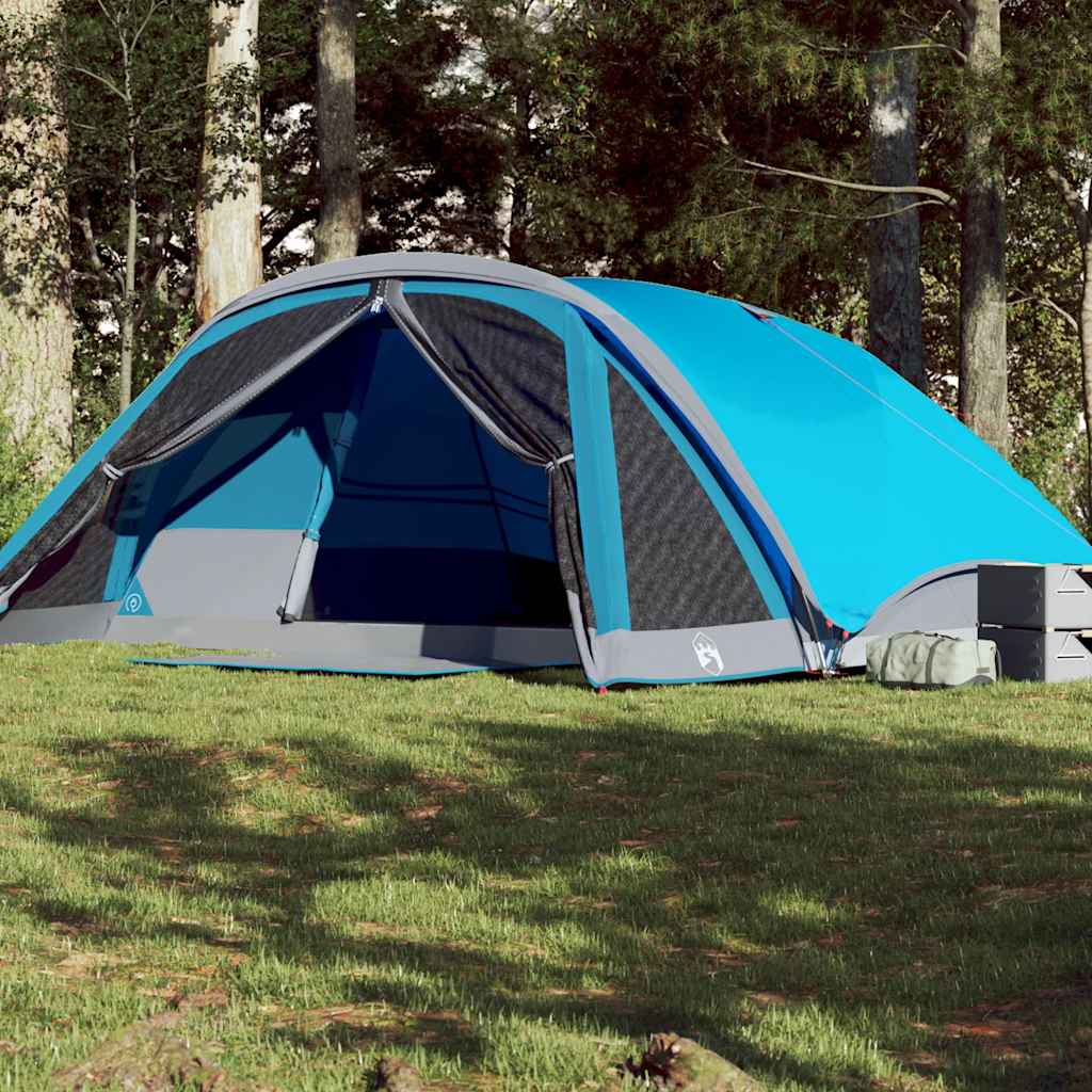 Tente familiale VidaXL 6 personnes imperméable bleue