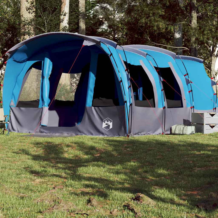 Tente tunnel Vidaxx pour famille 8 personnes imperméable bleu