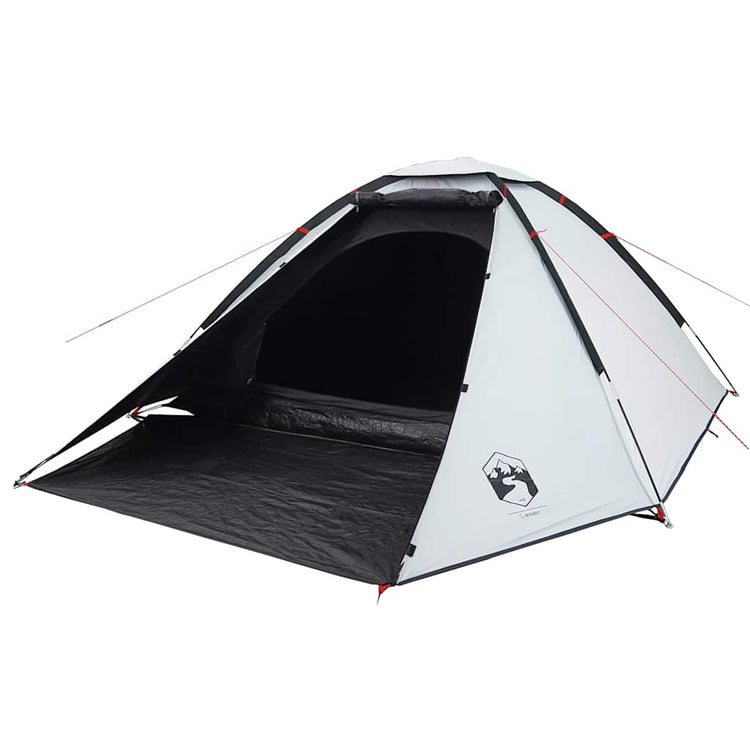 Vidaxl dome tente 4 personnes imperméables tissu damnant blanc