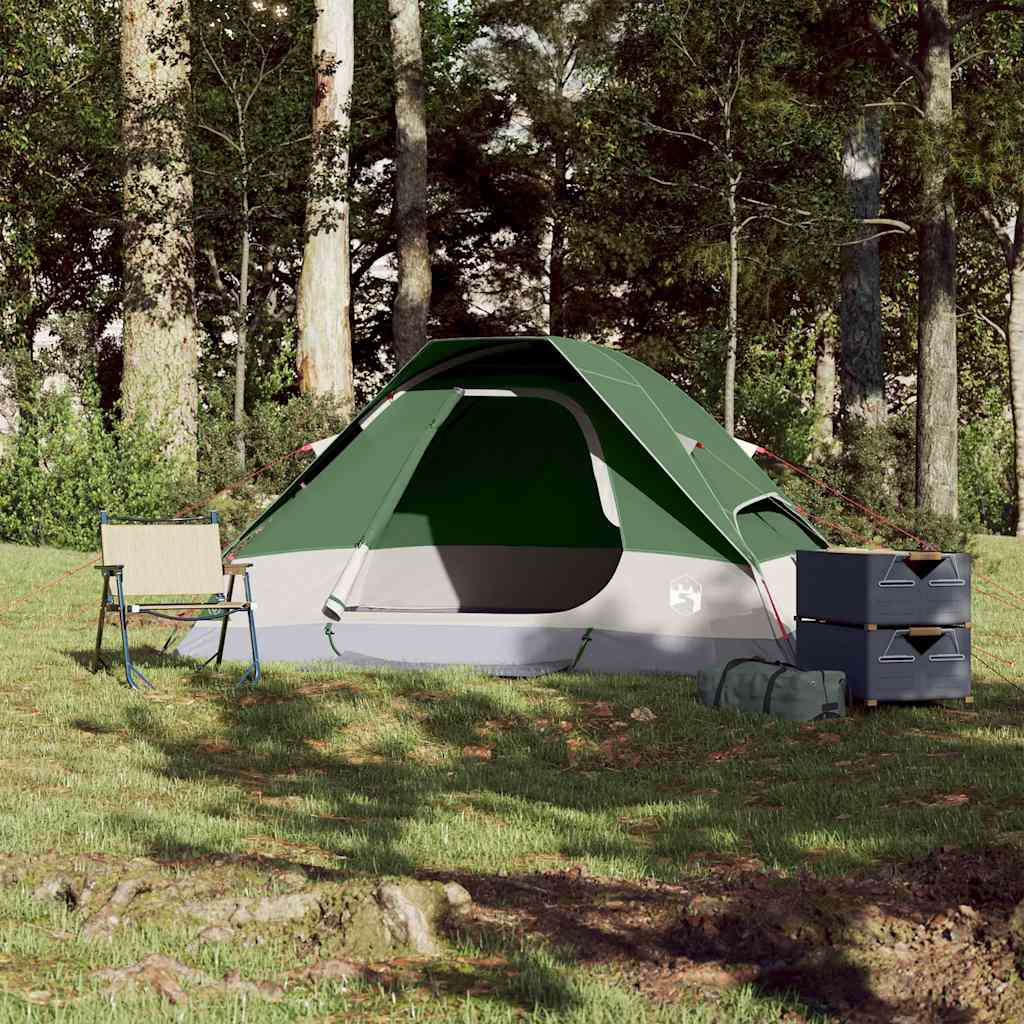 Vidaxl dome tente 2 personnes étanche verte