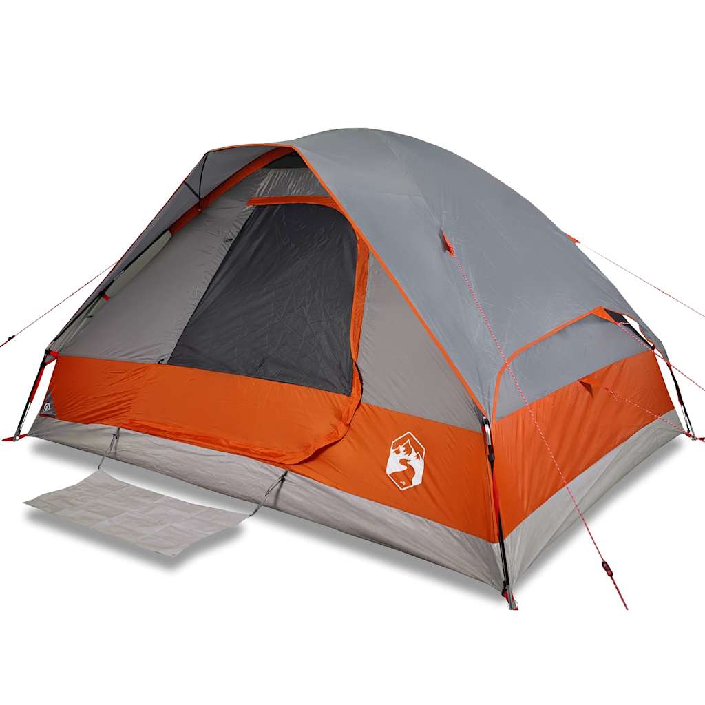Tente dôme Vidaxx 6 personnes imperméable gris et orange