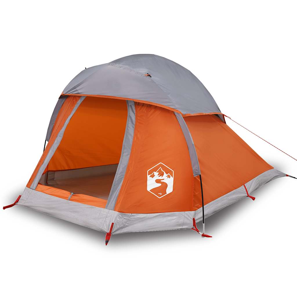 Tente dôme Vidaxx 1 personne imperméable gris et orange