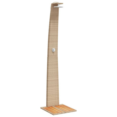 Vidaxl Douche extérieure 55x60x224 cm Poly Rattan et Acaciahout Beige
