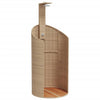 Vidaxl Douche extérieure 100x100x241,5 cm Poly Rattan et Acaciahout Beige