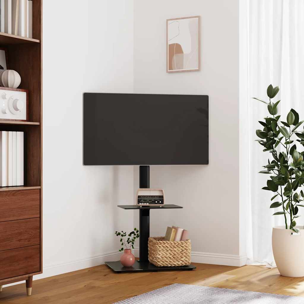 Vidaxl TV Standard Corner Modèle 2 couches pour 32 à 65 pouces noir