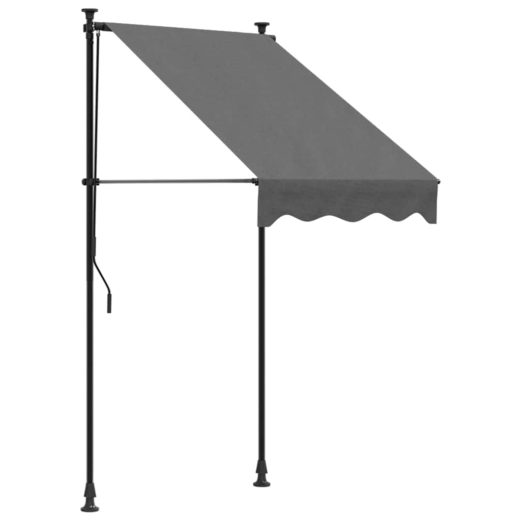 Auvent extensible Vidaxx 100x150 cm tissu et acier anthracite