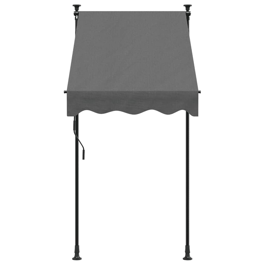 Auvent extensible Vidaxx 100x150 cm tissu et acier anthracite