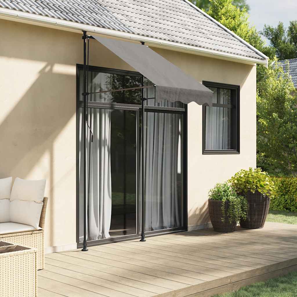 Auvent extensible Vidaxx 100x150 cm tissu et acier anthracite