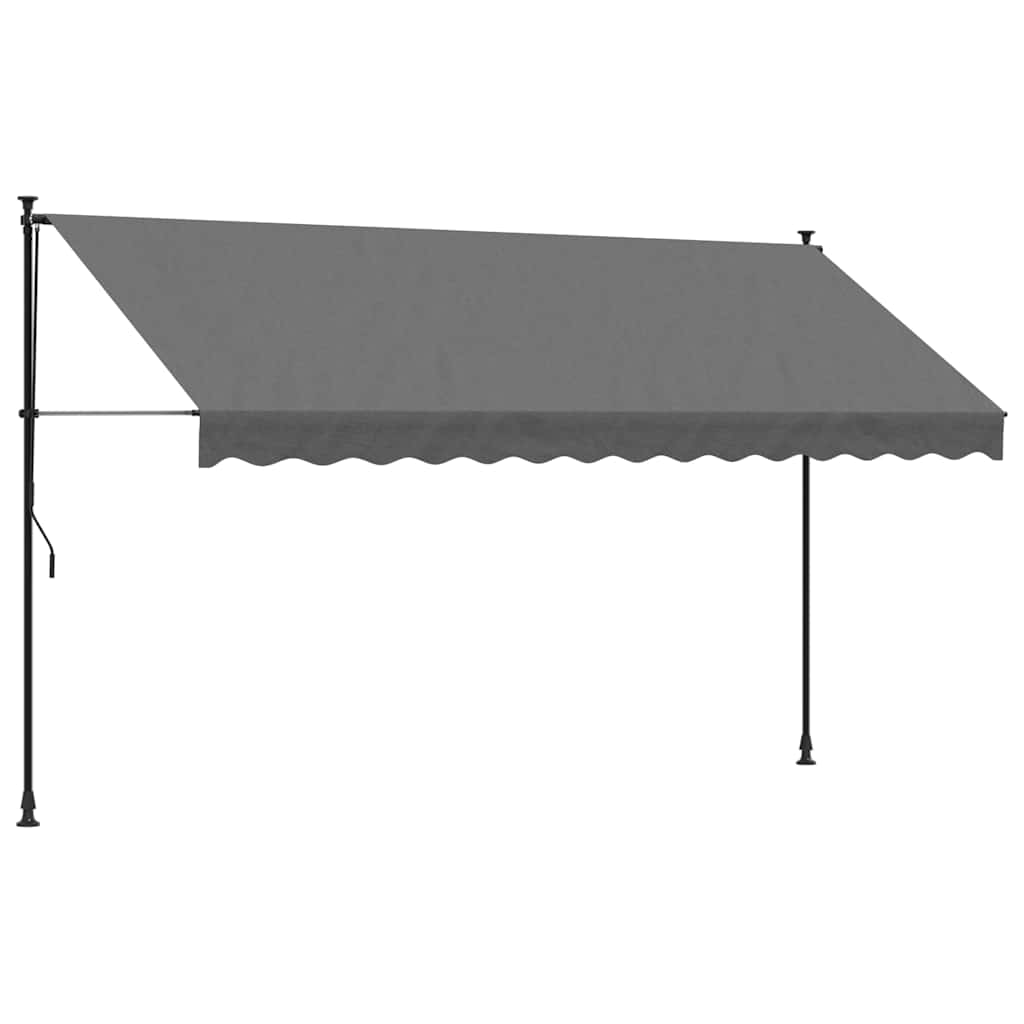 Auvent extensible Vidaxx 350x150 cm tissu et acier anthracite