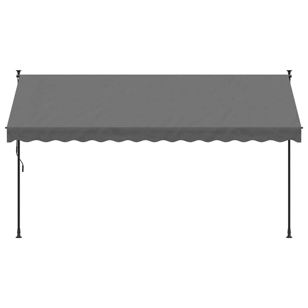 Auvent extensible Vidaxx 350x150 cm tissu et acier anthracite