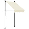 Auvent extensible Vidaxx 100x150 cm tissu et acier couleur crème
