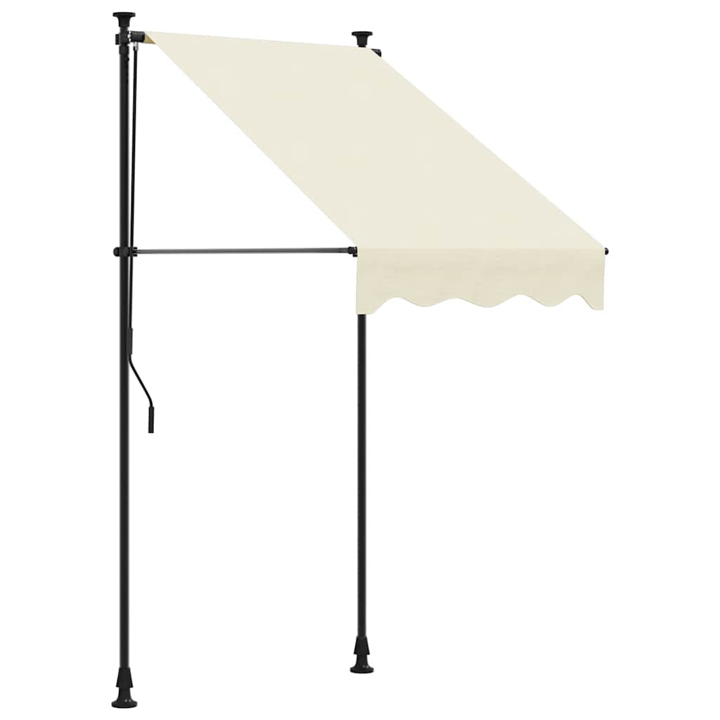Auvent extensible Vidaxx 100x150 cm tissu et acier couleur crème