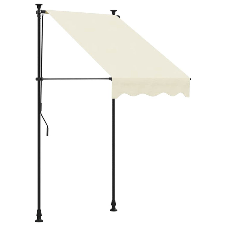 Auvent extensible Vidaxx 100x150 cm tissu et acier couleur crème