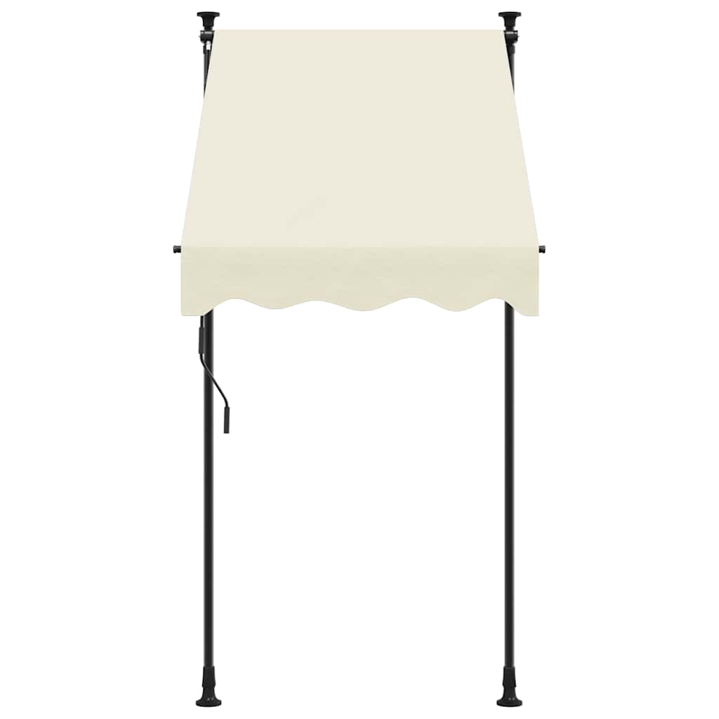 Auvent extensible Vidaxx 100x150 cm tissu et acier couleur crème