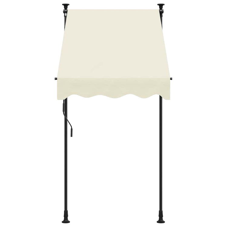 Auvent extensible Vidaxx 100x150 cm tissu et acier couleur crème