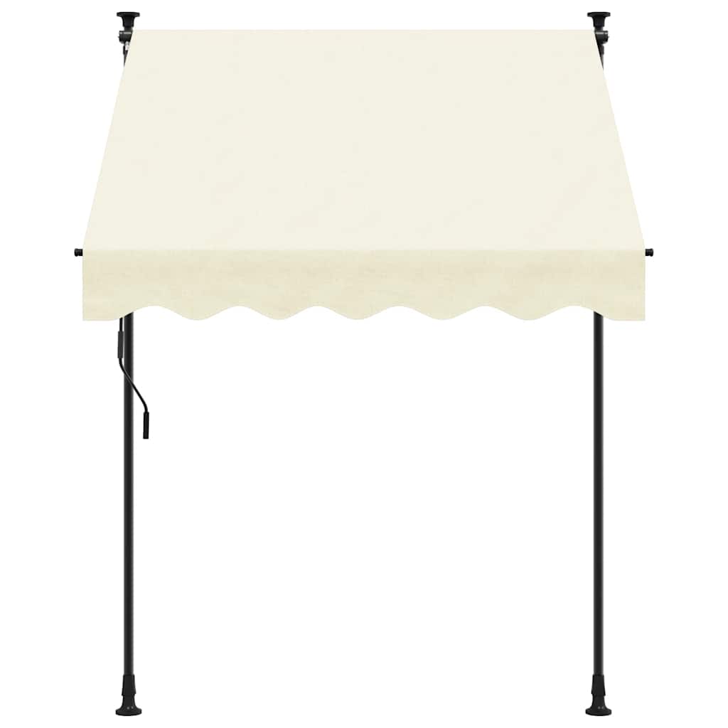 Auvent extensible Vidaxx 200x115 cm tissu et acier couleur crème