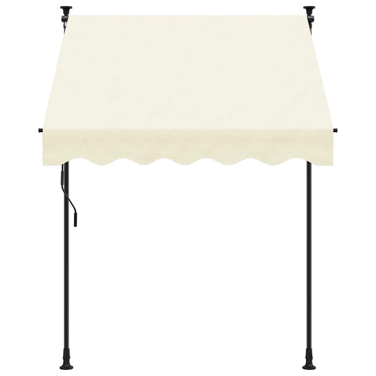 Auvent extensible Vidaxx 200x115 cm tissu et acier couleur crème