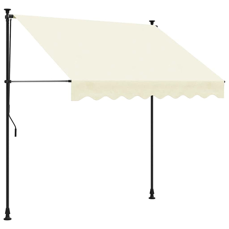 Vidaxl Luifel extensible 250x150 cm tissu et crème en acier -colore