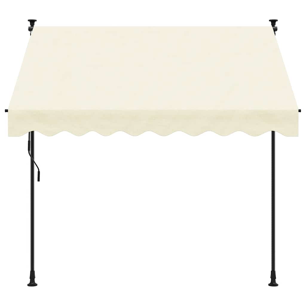 Vidaxl Luifel extensible 250x150 cm tissu et crème en acier -colore