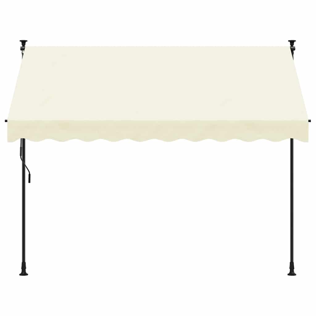 Auvent extensible Vidaxx 300x150 cm tissu et acier couleur crème
