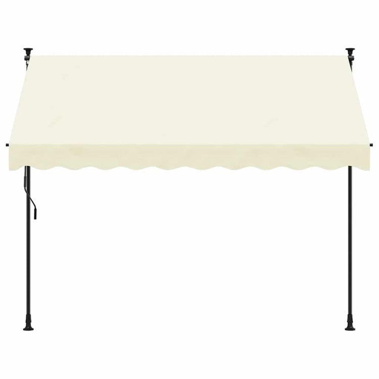 Auvent extensible Vidaxx 300x150 cm tissu et acier couleur crème