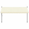 Auvent extensible Vidaxx 350x150 cm tissu et acier couleur crème