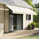 Auvent extensible Vidaxx 350x150 cm tissu et acier couleur crème