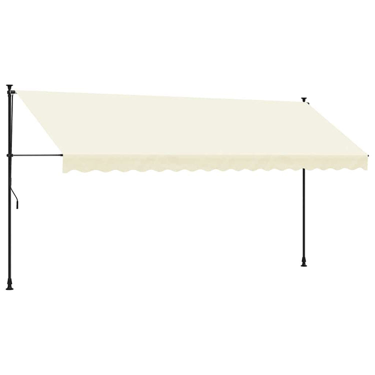 Auvent extensible Vidaxx 400x150 cm tissu et acier couleur crème
