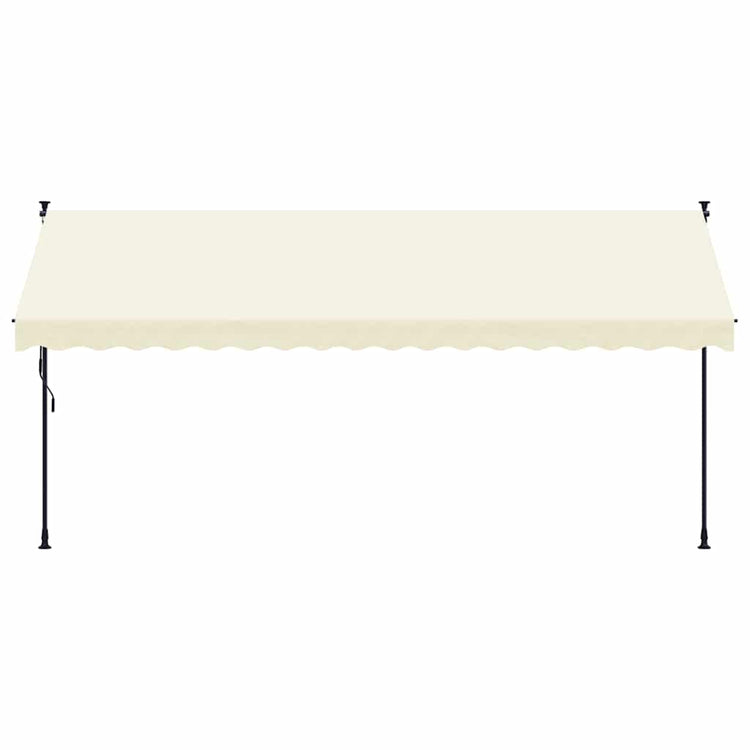 Auvent extensible Vidaxx 400x150 cm tissu et acier couleur crème