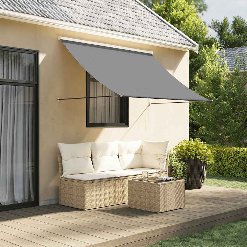 Vidaxl Luifel extensible 200x150 cm tissu et anthracite en acier -colored