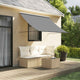 Vidaxl Luifel extensible 200x150 cm tissu et anthracite en acier -colored