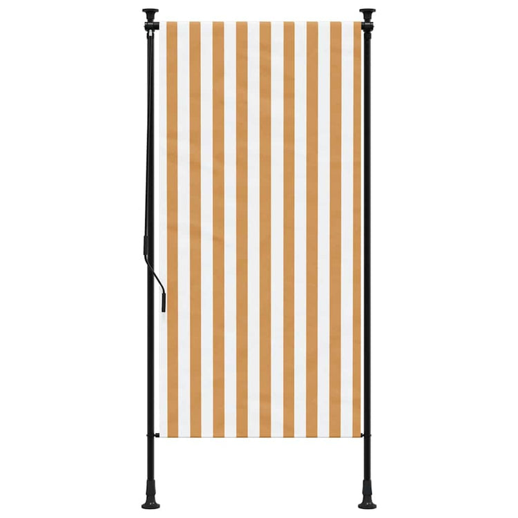 Vidaxl Rouleau à l'aveugle pour l'extérieur du tissu 100x270 cm et en acier orange et blanc