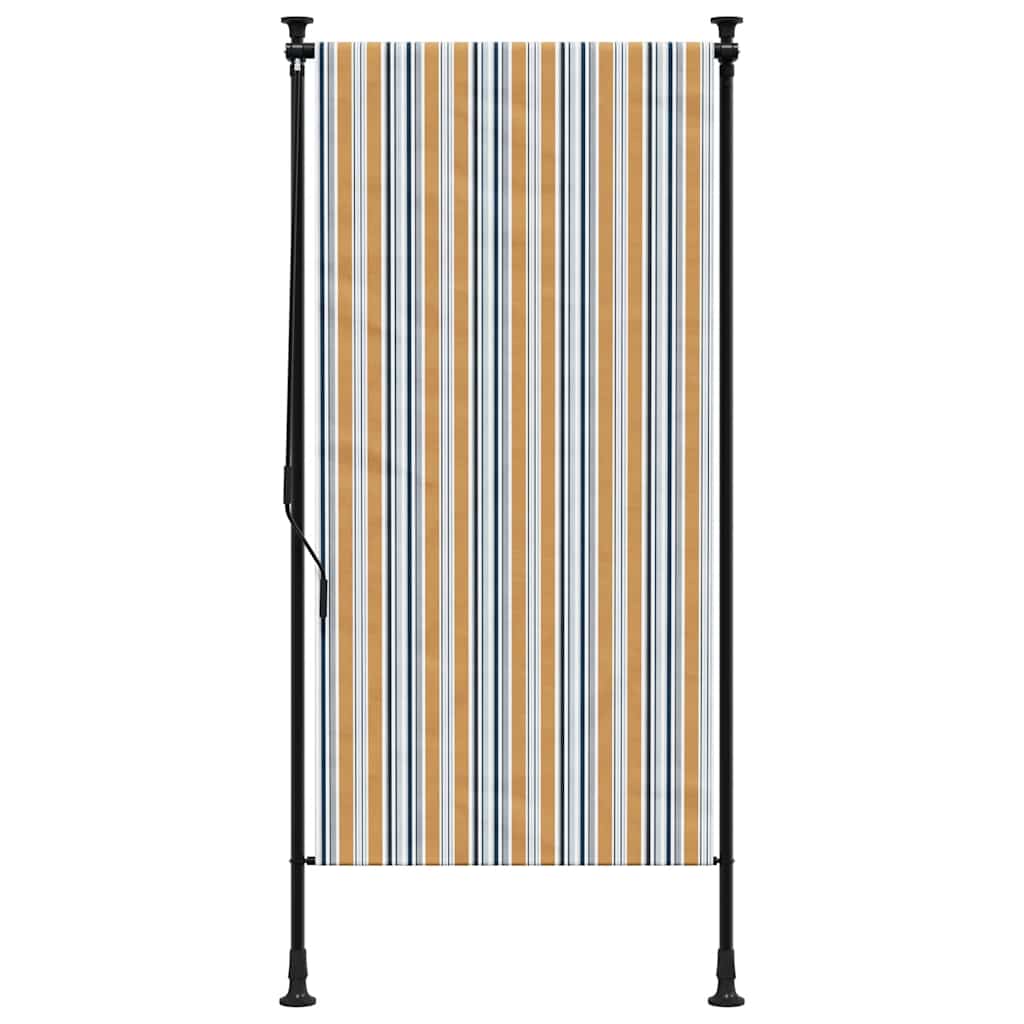 Vidaxl Rouleau à l'aveugle pour l'extérieur du tissu 100x270 cm et en acier jaune et blanc