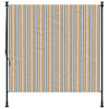 Vidaxl Rouleau aveugle pour l'extérieur de 150x270 cm tissu et acier jaune et blanc