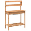Vidaxl Botton Table avec évier 147.5x44x139.5 cm Brunier