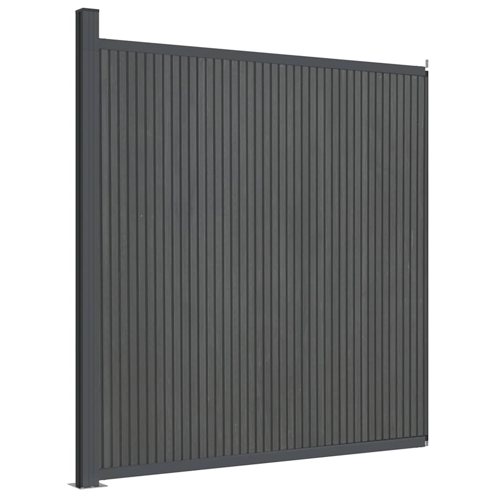 Panneau de clôture Vidaxl 173x186 cm HKC Gray