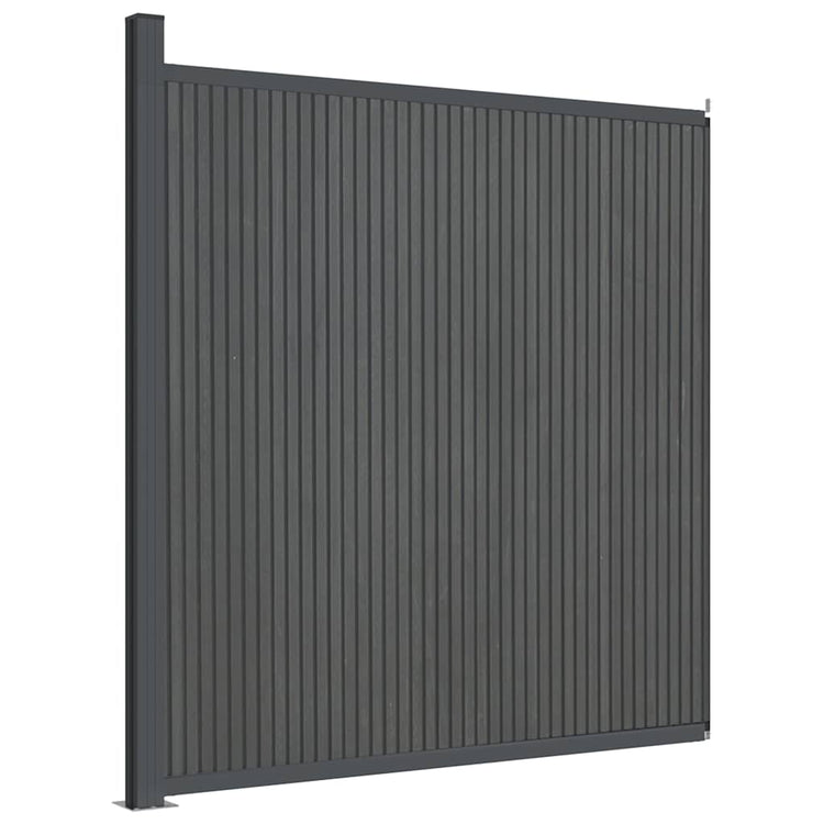 Panneau de clôture Vidaxl 173x186 cm HKC Gray