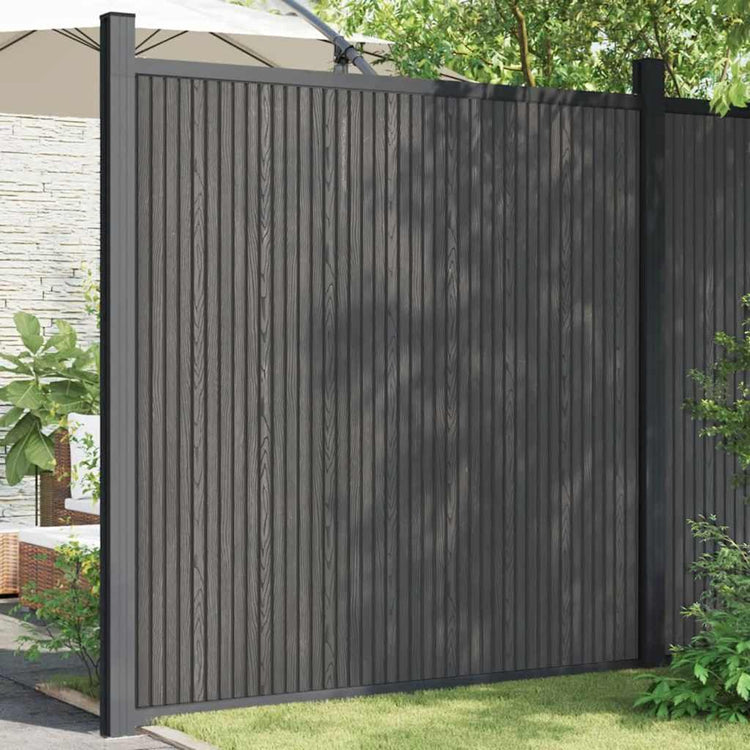 Panneau de clôture Vidaxl 173x186 cm HKC Gray
